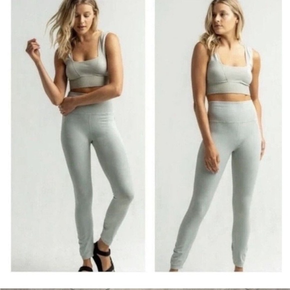 Free People Movement Good Karma Leggings NWT in sea glass...
